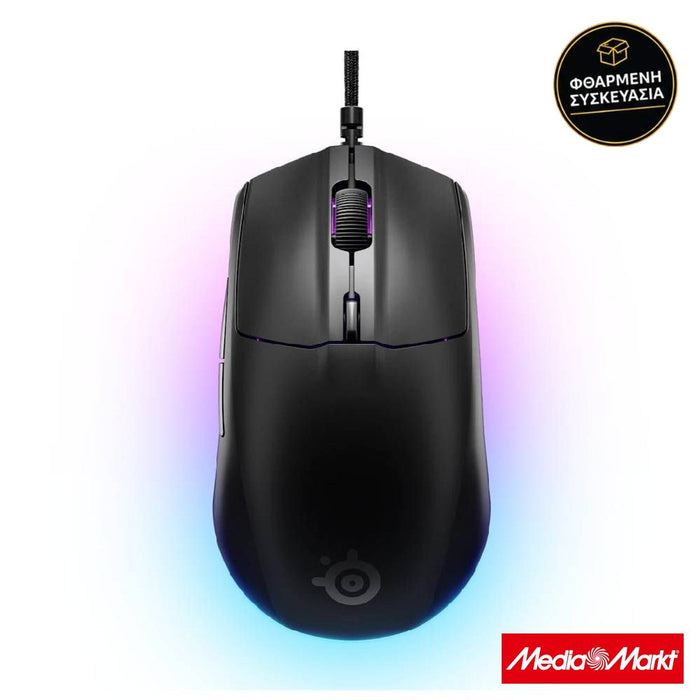 SteelSeries Rival 3 Gen 2 Black · φθαρμένη συσκευασία
