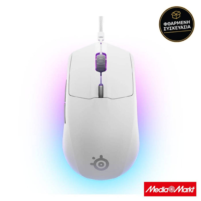 SteelSeries Rival 3 Gen 2 White · φθαρμένη συσκευασία