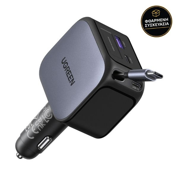Ugreen 145W 3-Port και Ανασυρόμενο Καλώδιο USB-C 1 · φθαρμένη συσκευασία